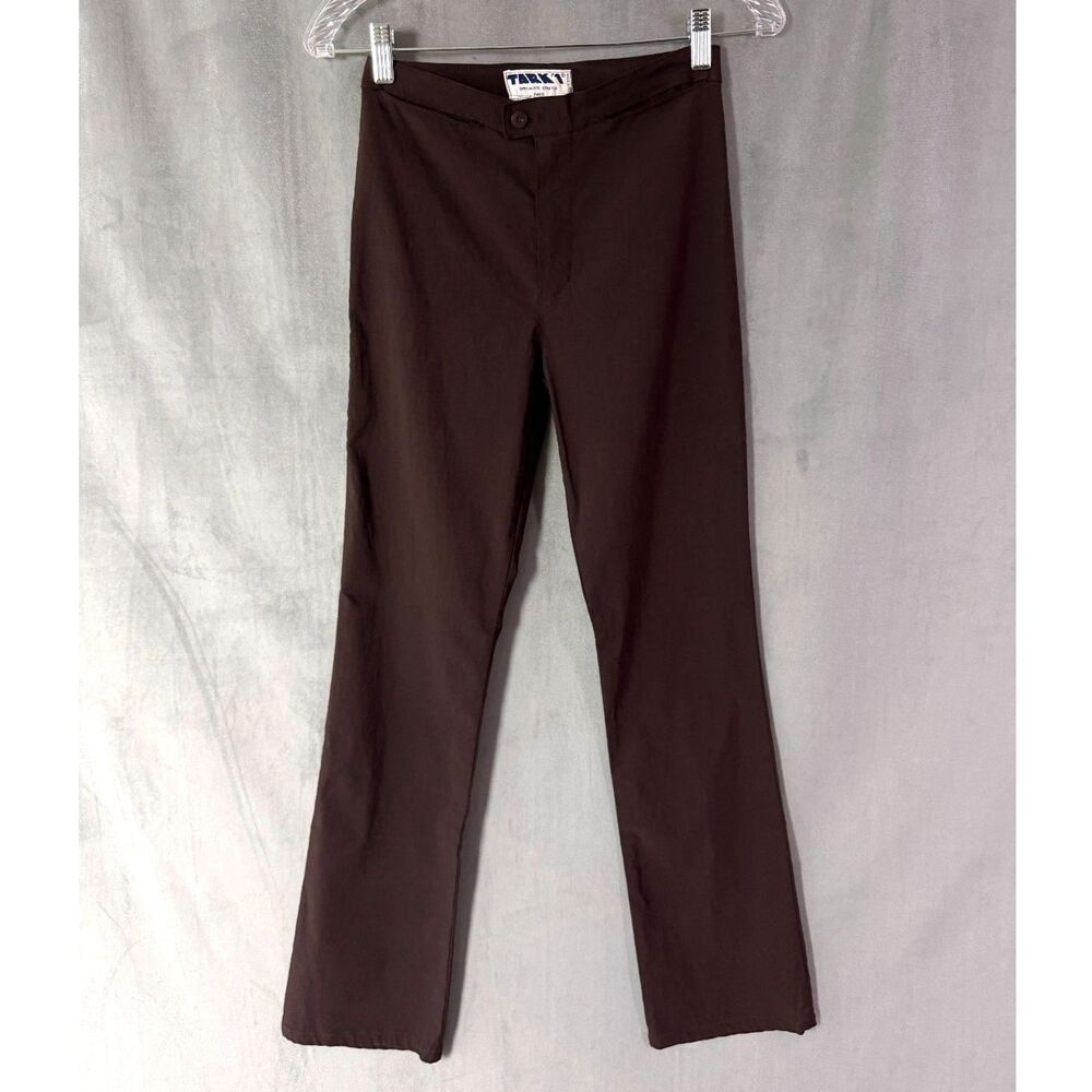 Tark’1 Paris Stretch Brown Straight Leg Pants Made in France Size T3